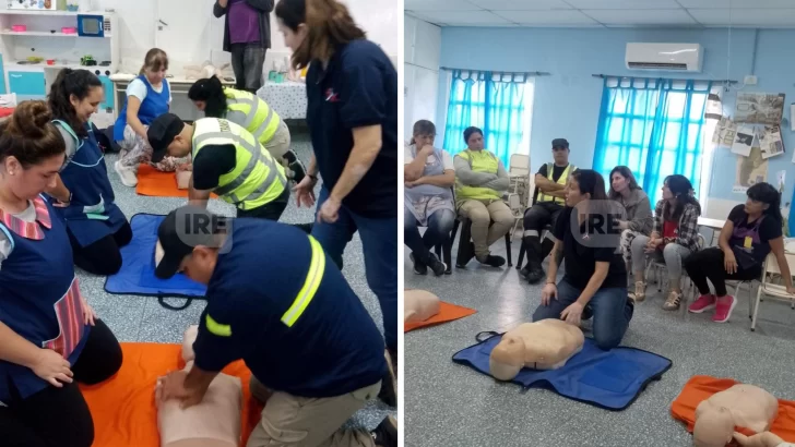 Tras el rescate de un bebé, capacitaron en RCP al personal del jardín Río Carcarañá