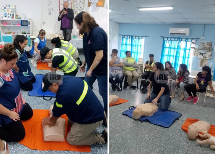 Tras el rescate de un bebé, capacitaron en RCP al personal del jardín Río Carcarañá