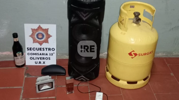 Robó en un quincho, la policía lo detectó trasladando los objetos pero quedó en libertad