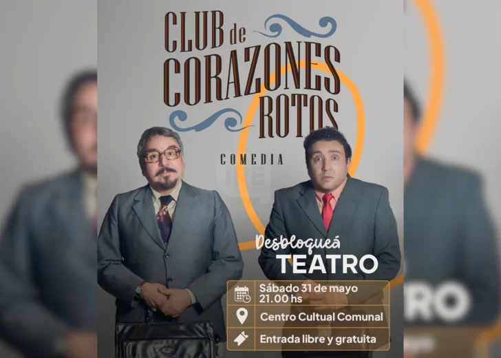 Con entrada libre y gratuita, llega este finde a Timbúes la obra “Club de Corazones Rotos”