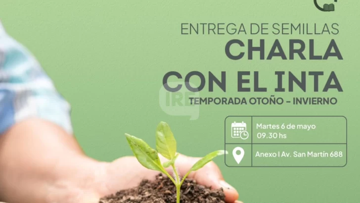 Timbúes invita a una charla con el INTA y entrega de semillas para la temporada otoño-invierno