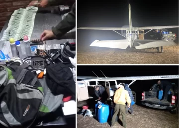 Detuvieron a dos pilotos en la región con una avioneta cargada de combustible y dinero en efectivo