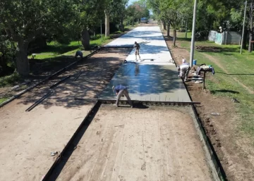 Avanza la tercera etapa de pavimentación en Avenida Alameda en Gaboto