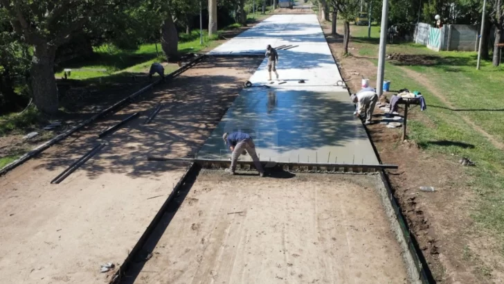 Avanza la tercera etapa de pavimentación en Avenida Alameda en Gaboto