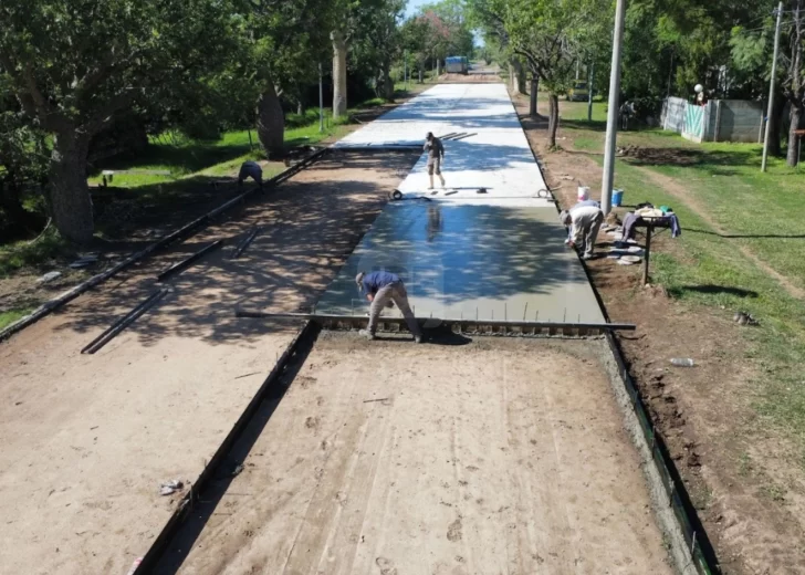 Avanza la tercera etapa de pavimentación en Avenida Alameda en Gaboto