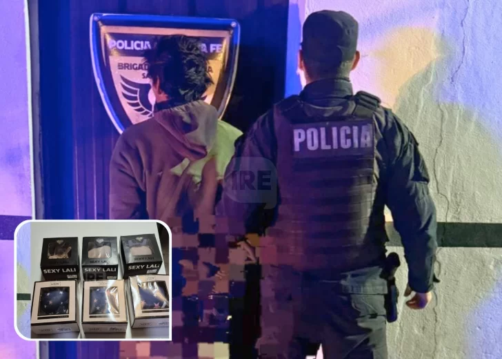 Un joven fue detenido con cajas de ropa interior en San Lorenzo