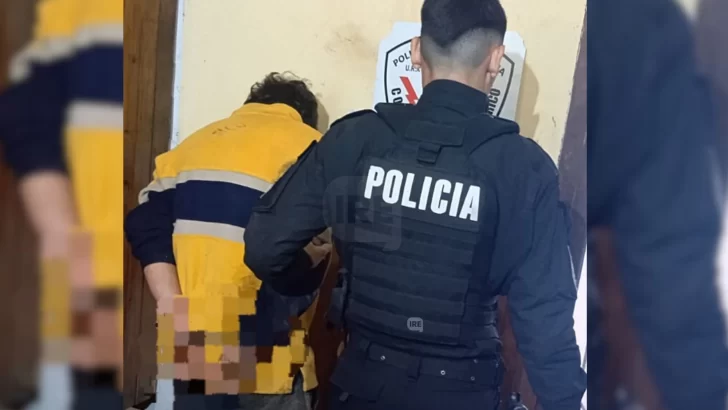 Escapaba con un rollo de alambre robado y terminó detenido tras caer de un tapial en Beltrán