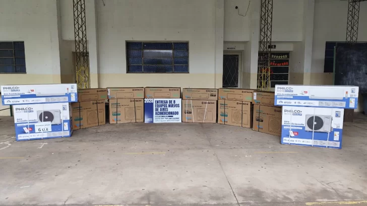 Colocaron equipos de aire acondicionado en ocho aulas de la escuela secundaria de Gaboto