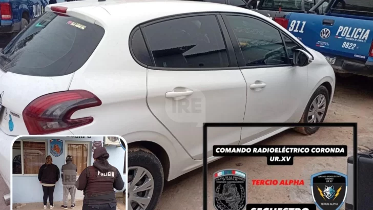 Detuvieron a un hombre y una mujer por circular en un auto con pedido de secuestro