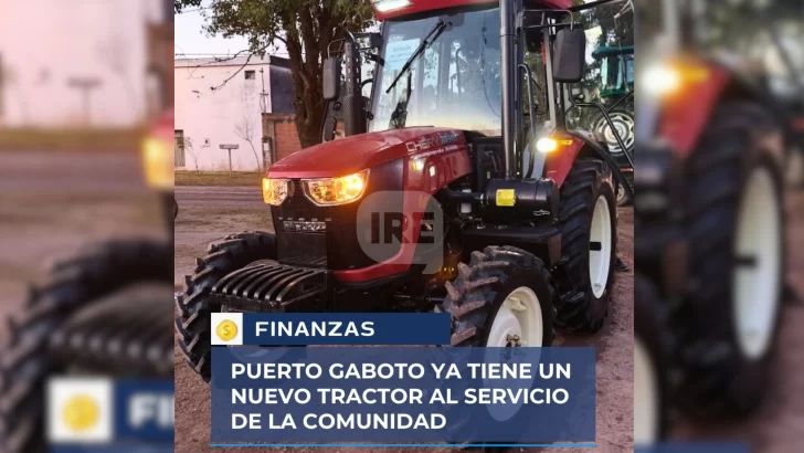 Puerto Gaboto incorporó un nuevo tractor para reforzar los servicios públicos