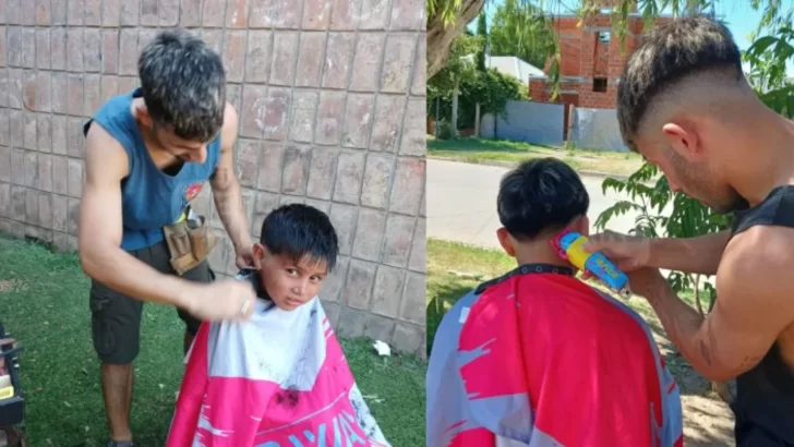 Nico Muñoz organiza otro corte solidario con chocolatada en Barrancas