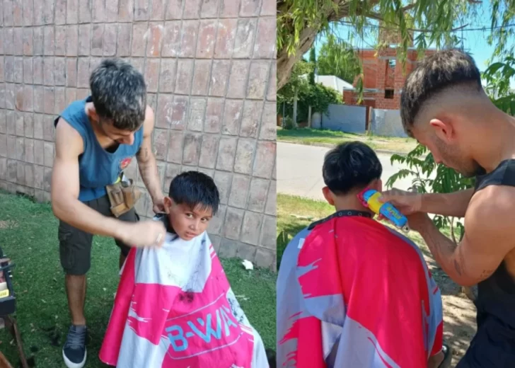 Nico Muñoz organiza otro corte solidario con chocolatada en Barrancas