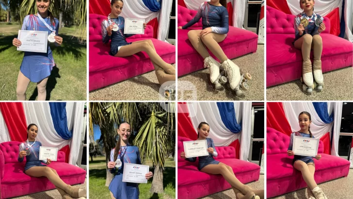 El torneo Provincial de patín subió al podio a varias patinadoras de la región
