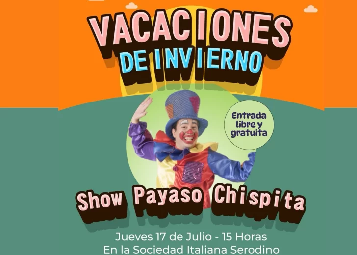 Serodino invita a disfrutar las vacaciones de invierno con cine y el show de Chispita