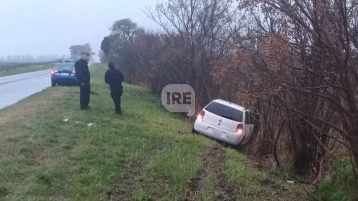 Un joven de Monje derrapó con su auto en la Ruta 11 a la altura de Barrancas