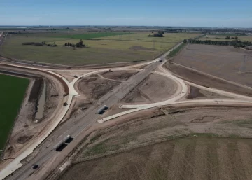 Desvío Giardino: el puente sobre el Carcarañá y la pavimentación ya alcanzan el 65% de avance