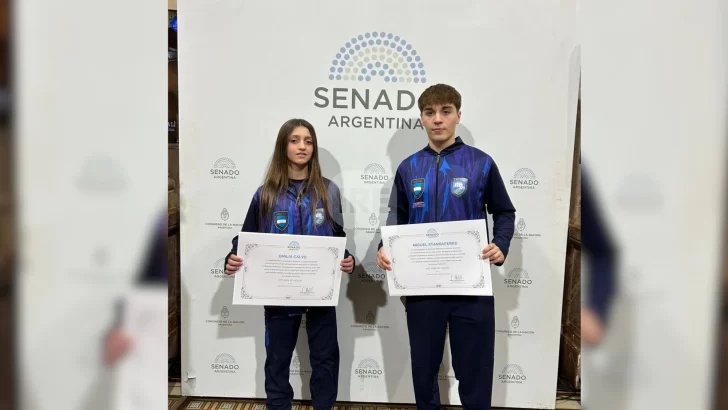 Orgullo regional: Dos campeones mundiales recibieron un Diploma de Honor en el Senado