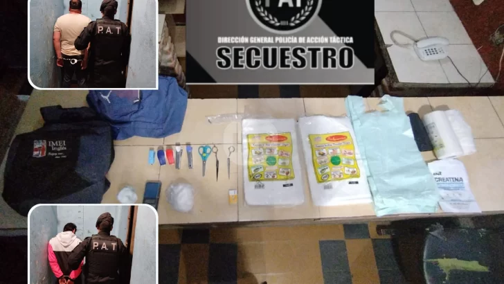 Cayeron dos “deliverys” de droga con mas de 200 gramos de cocaína en Fray Luis Beltrán