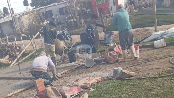 El merendero Pequeños Corazones avanza en la construcción de su espacio físico en Gaboto