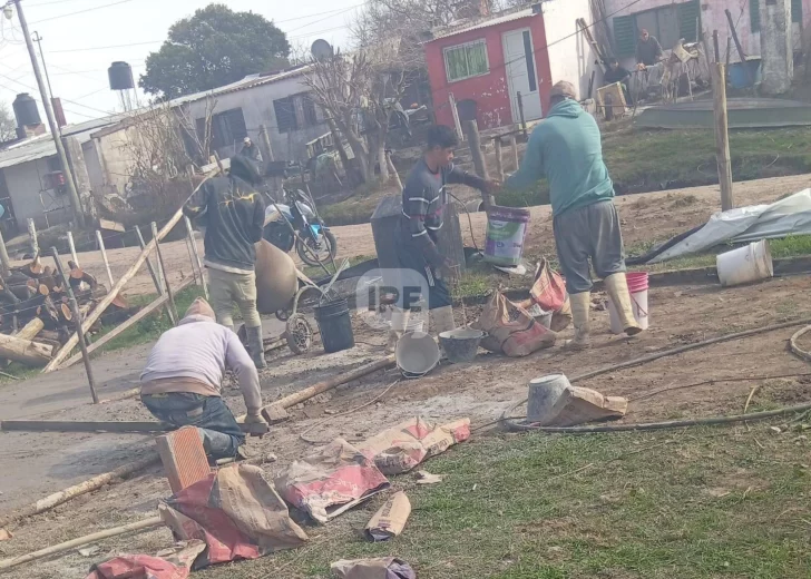 El merendero Pequeños Corazones avanza en la construcción de su espacio físico en Gaboto