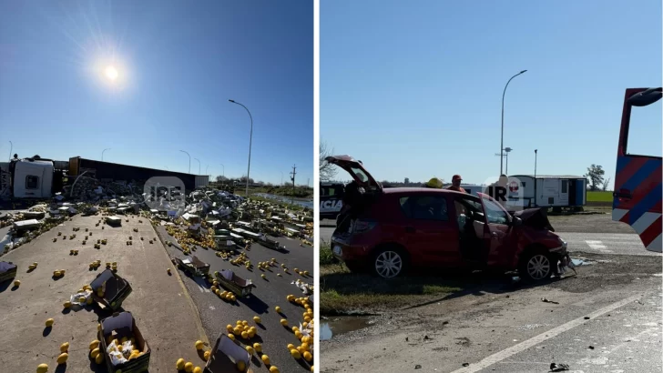 Un concejal de Totoras resultó herido tras un fuerte choque en el cruce de la 34 y la 91