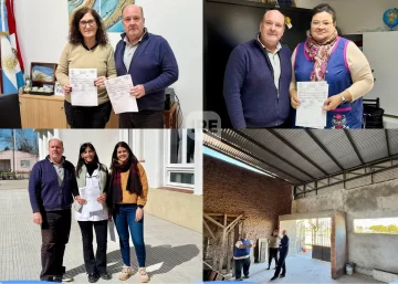 La Comuna de Carrizales entregó el FAE a las escuelas y recorrió las obras en marcha