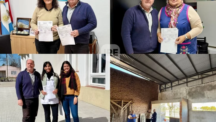 La Comuna de Carrizales entregó el FAE a las escuelas y recorrió las obras en marcha