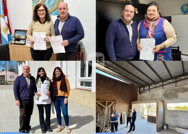 La Comuna de Carrizales entregó el FAE a las escuelas y recorrió las obras en marcha