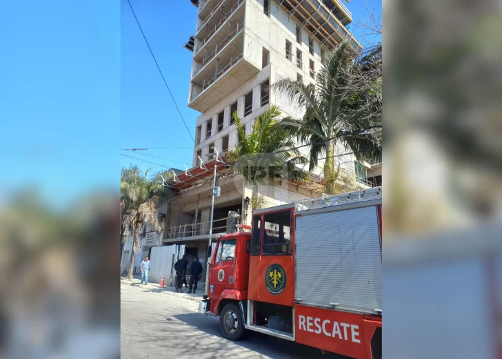 Clausuraron la obra e investigan por qué cayó el montacargas