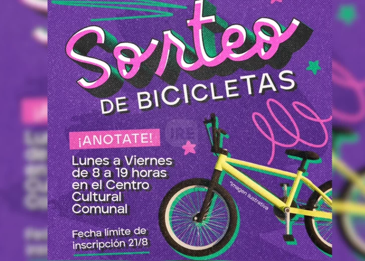El Gobierno de Timbúes lanzó un sorteo de bicicletas para niños menores de 12 años
