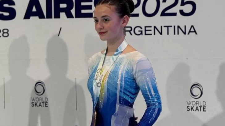 Lourdes Pellicanó brilló en Buenos Aires: Bronce mundial en patín artístico