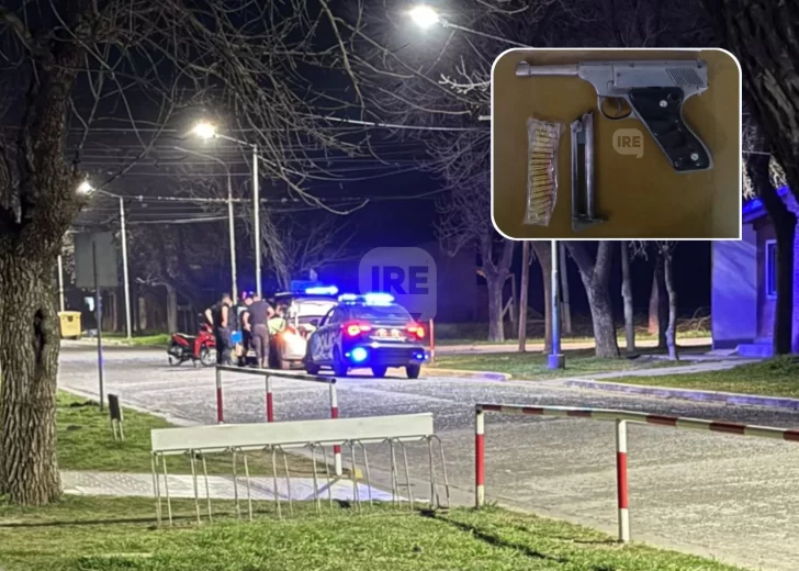 Dos jóvenes detenidos en Oliveros con un arma de fuego y municiones en un control policial