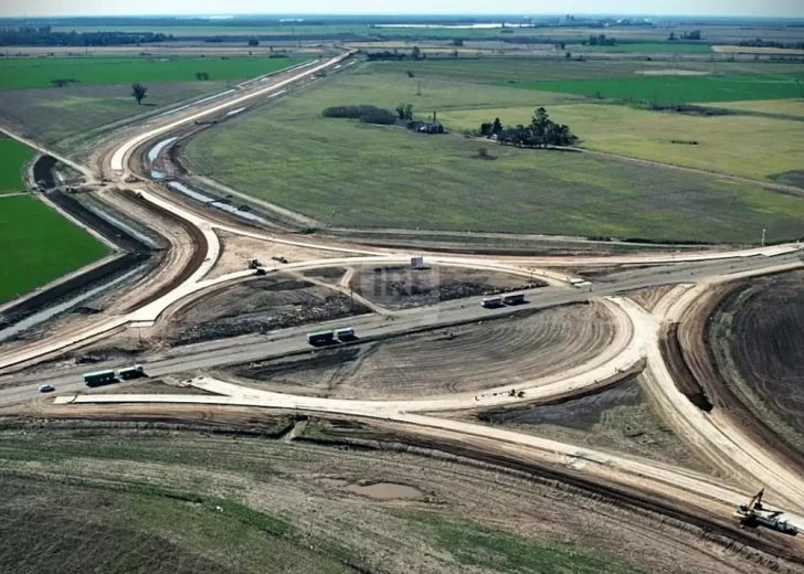 Avanza la construcción de la nueva rotonda en el cruce de la Ruta 91 y el acceso a los puertos
