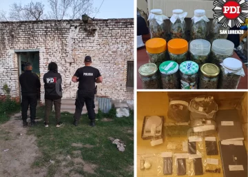 Dos allanamientos con  tres detenidos por venta  de droga en Clarke
