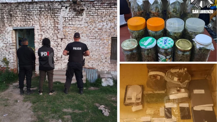 Dos allanamientos con  tres detenidos por venta  de droga en Clarke