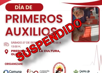 Suspenden por mal clima la jornada del “Día de Primeros Auxilios” en Oliveros