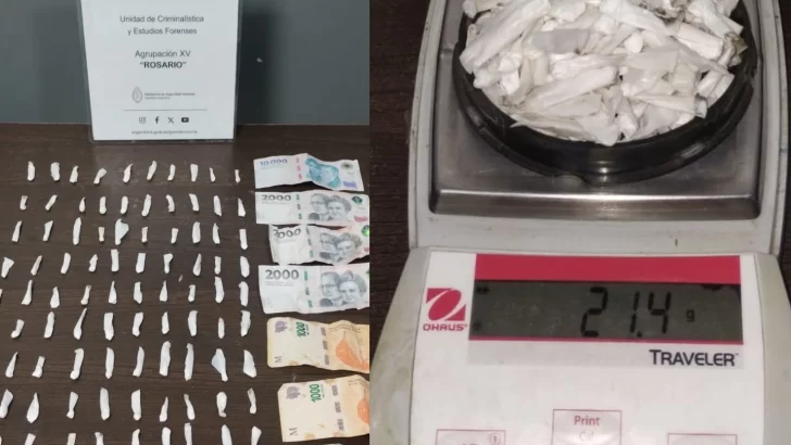 Detienen a un hombre con más de 100 dosis de cocaína en San Lorenzo