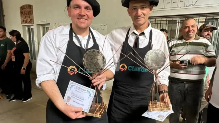 Orgullo regional: Clason obtuvo el primer puesto en el Concurso de Asadores de Totoras