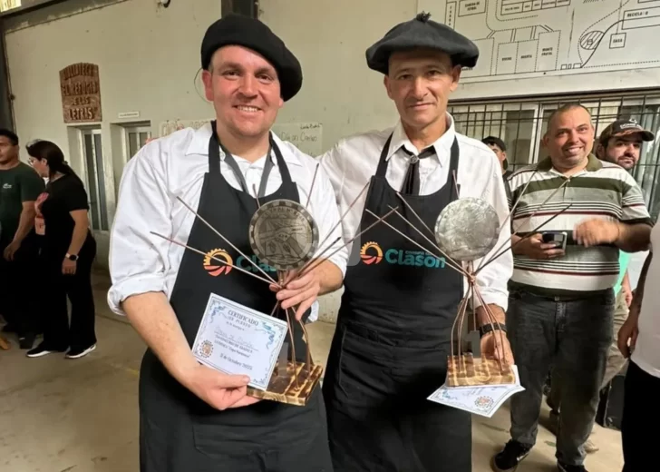 Orgullo regional: Clason obtuvo el primer puesto en el Concurso de Asadores de Totoras