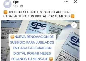 La EPE alerta por nuevas estafas en redes sociales: Ofrecen falsos descuentos del 50% a jubilados