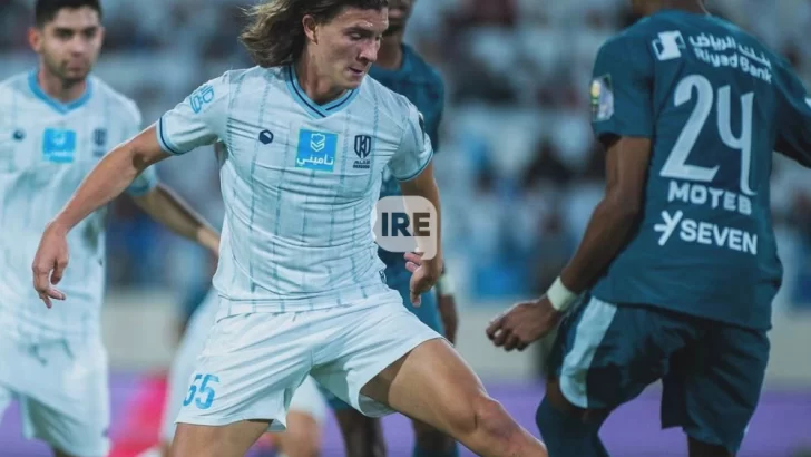 Orgullo sanlorencino: Mateo Borrell debutó profesionalmente en el fútbol saudí