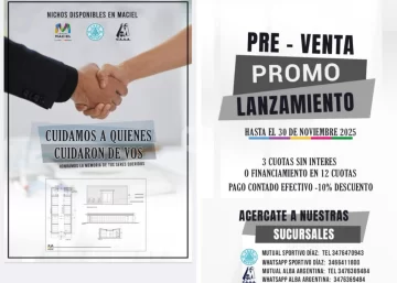 Maciel lanza la preventa de los nuevos nichos construidos en el cementerio local