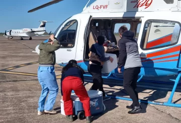 Por las obras en el aeropuerto de Rosario, se activó hoy una nueva logística aérea para trasplantes