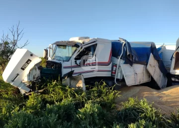 Un camión se despistó y chocó contra un árbol en la Ruta 11, a la altura de Monje Un camión se despistó y chocó contra un árbol en la Ruta 11, a la altura de Monje