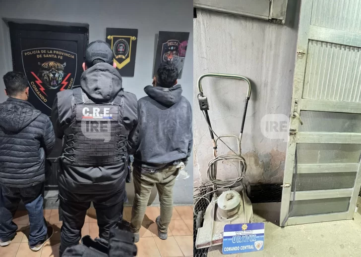 Detuvieron a dos hombres en San Lorenzo con una puerta y una cortadora de césped Detuvieron a dos hombres en San Lorenzo con una puerta y una cortadora de césped