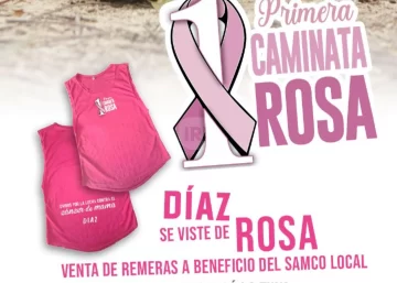 Díaz se suma a la lucha contra el cáncer de mama con una caminata solidaria