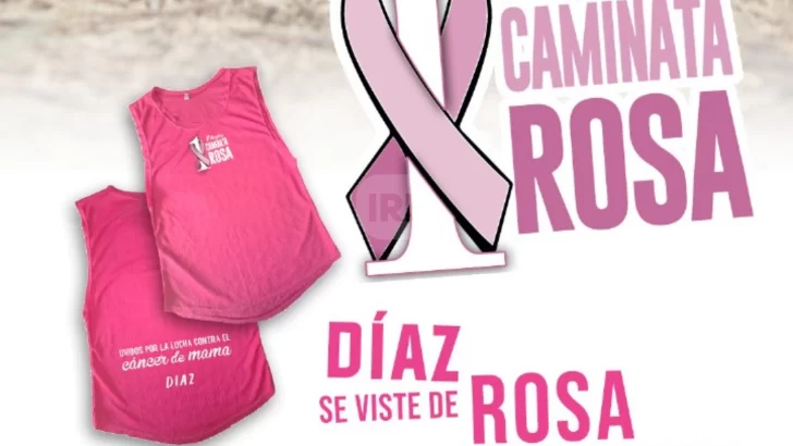 Díaz se suma a la lucha contra el cáncer de mama con una caminata solidaria
