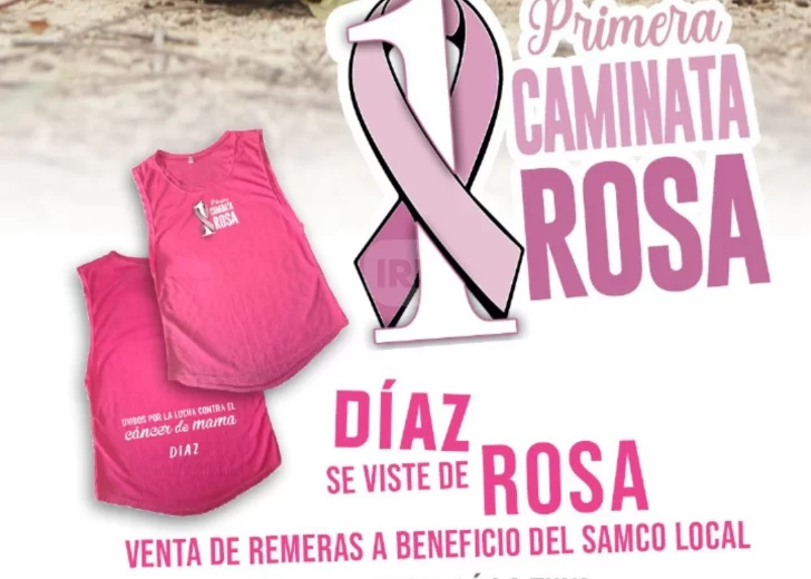 Díaz se suma a la lucha contra el cáncer de mama con una caminata solidaria