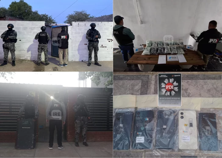 Golpe al narcomenudeo en Puerto San Martín: Secuestraron más de cuatro kilos de cocaína