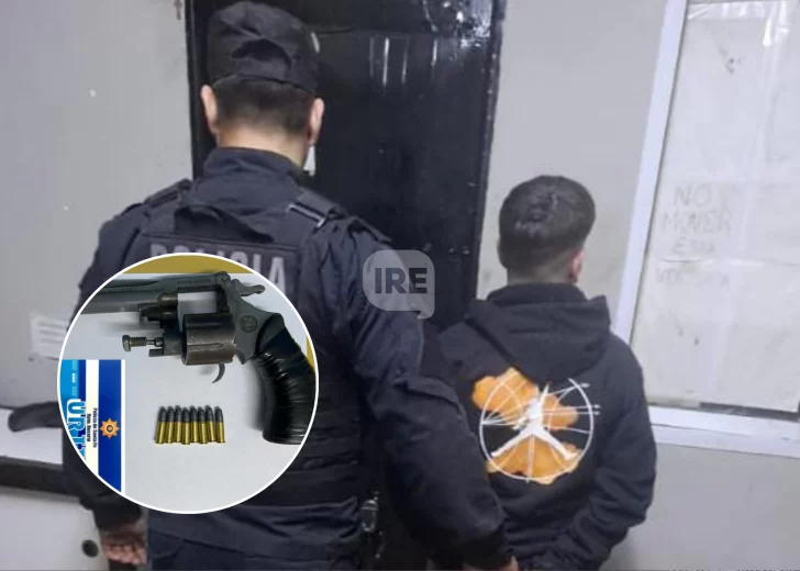 Patrullaje terminó en detención: Llevaba un arma y tenía pedido de captura desde 2024